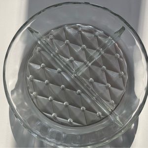 Small vintage glass serving platter